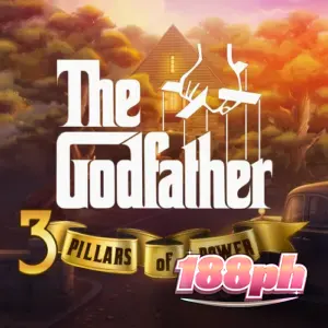 Tampilan visual slot The Godfather 3 Pillars of Power dengan elemen bertema kriminal.